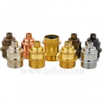 E27 Brass Lampholders with Threaded Skirt