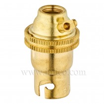 B15 Brass Lampholders with Plain Skirt