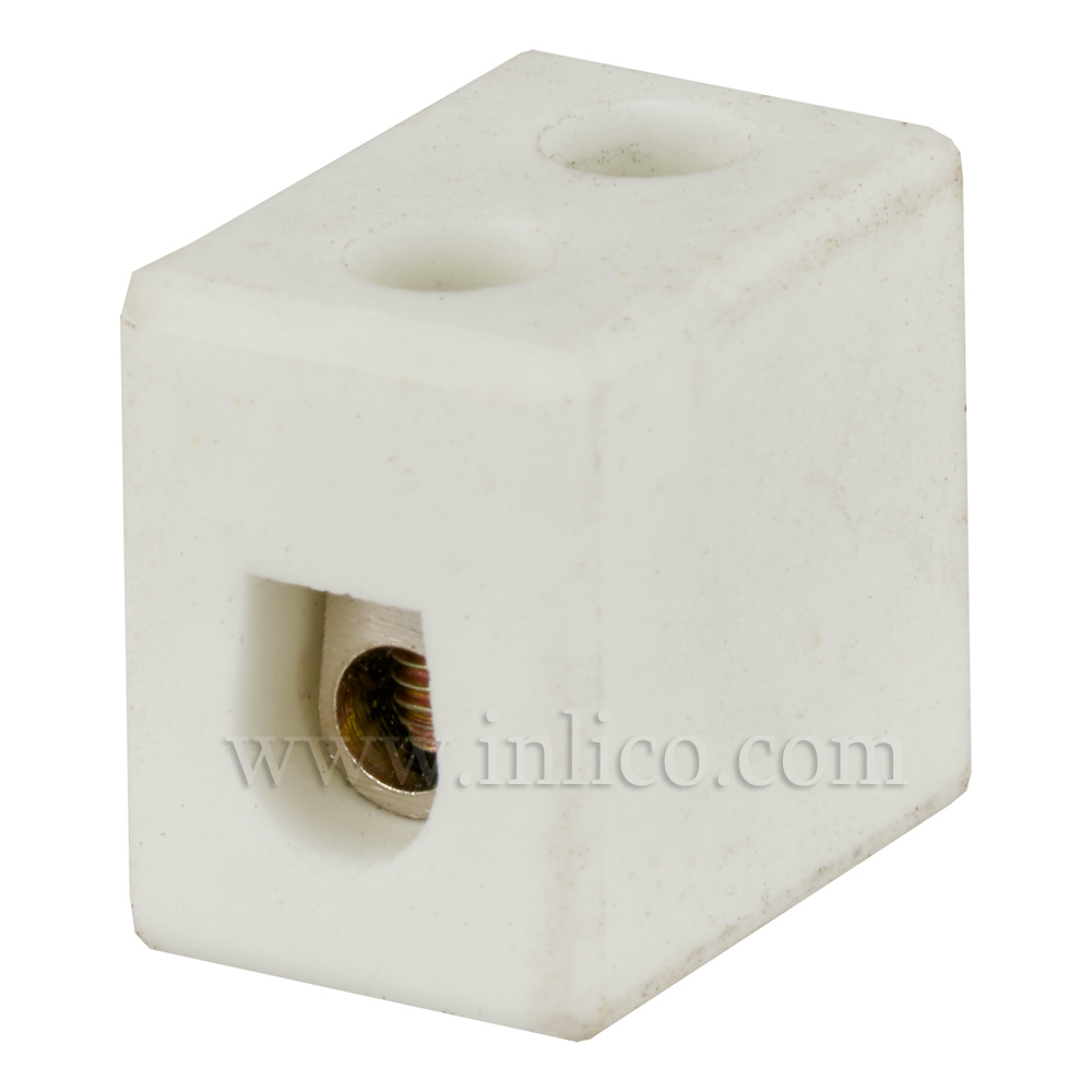 15A 1 WAY PORCELAIN CONNECTOR BLOCK