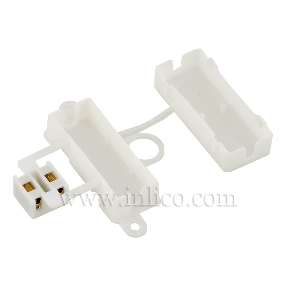2 WAY INSULATED CONNECTOR BOX CORD GRIP'V' BOTH ENDS (WITHOUT SLEEVE) TO STANDARDS CEI60670-22:2005 AND CEI60998-2-1:2002