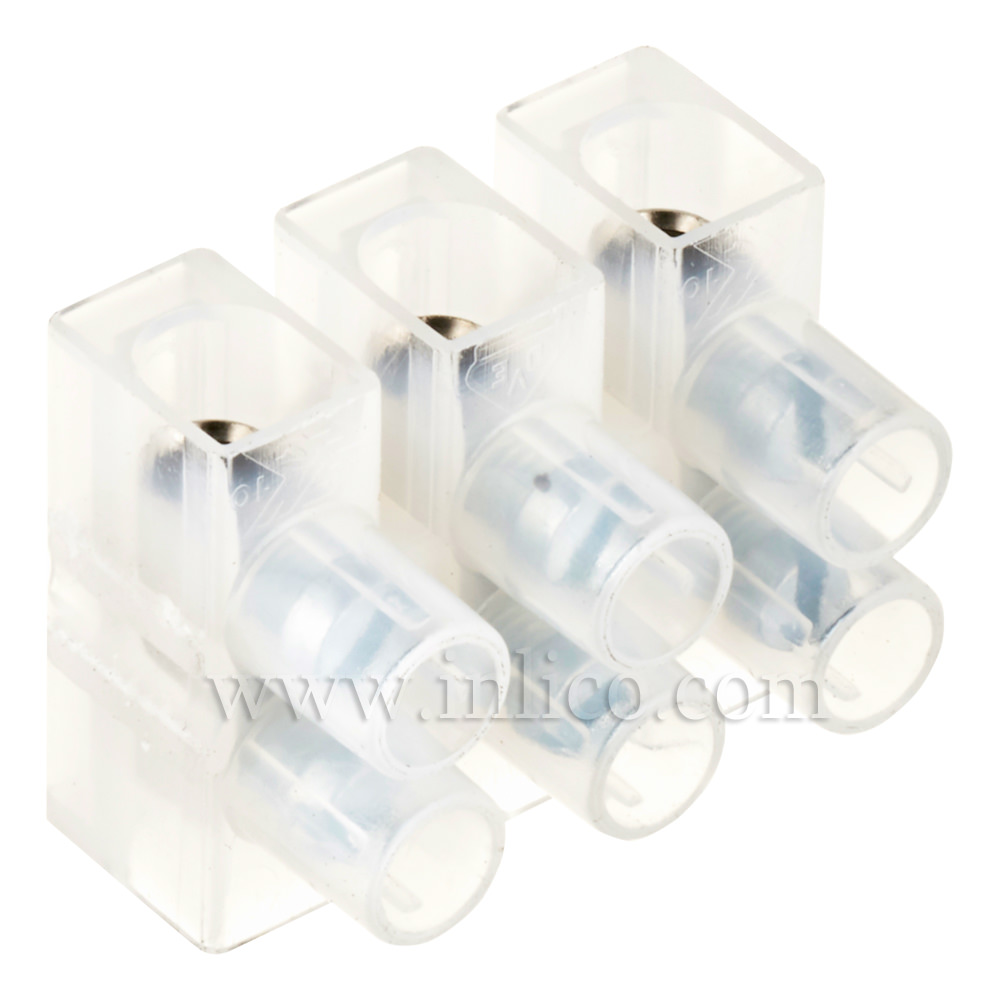 5A 3 WAY STRIP CONNECTOR 105 DEG C MAX WORKING TEMPERATURE POLYAMIDE PA66