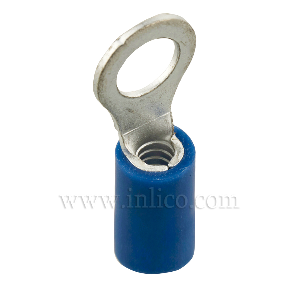 RING TERMINALS INSULATED BLUE FOR 1.5-2.5mm² CABLE. HOLE DIAMETER 5.3MM.UL APPROVED FILE NUMBER E492974