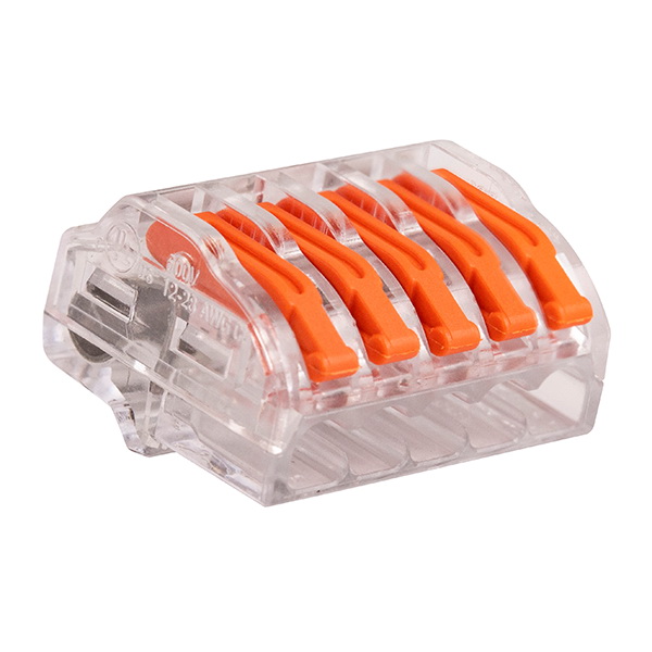 REUSABLE LEVER CONNECTOR 5 PORT 32A 450V TO STANDARDS BS EN 60998-1:2004 AND BS EN 60998-2-2:2004