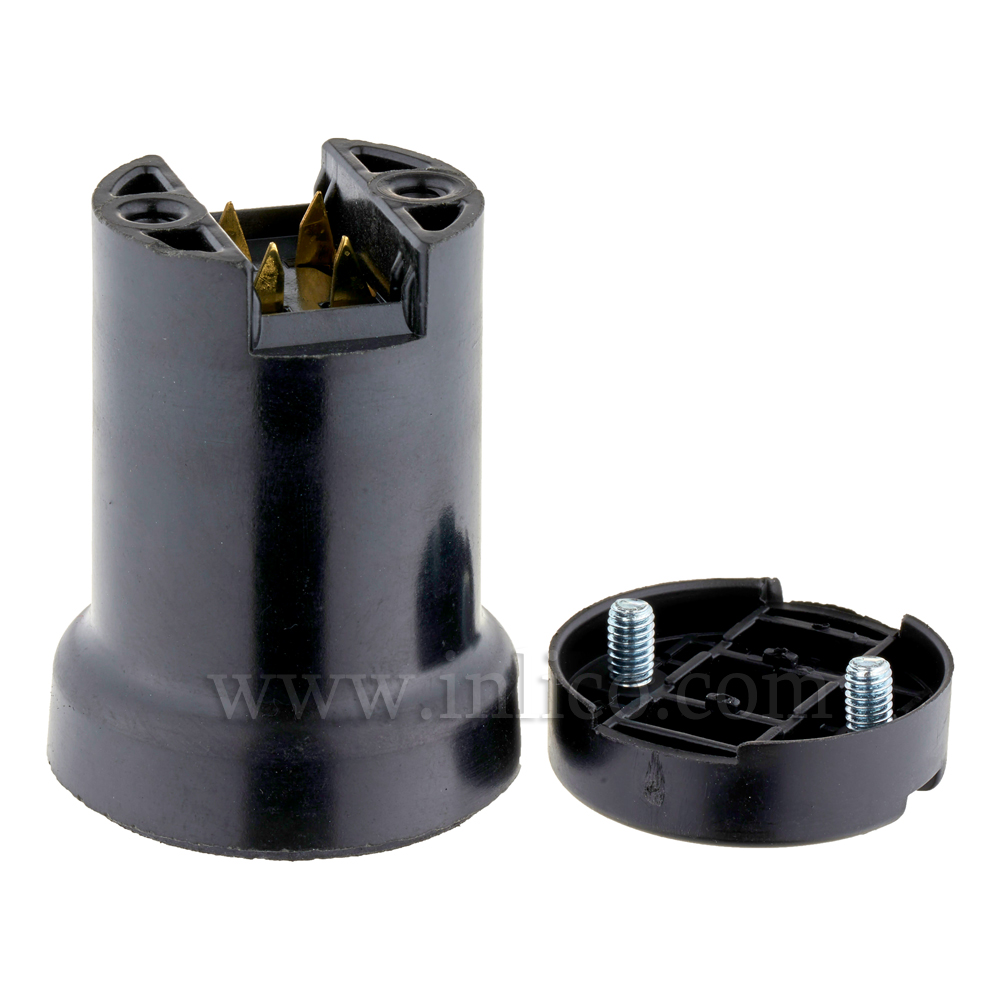 ES/E27 FESTOON LAMPHOLDER RATED MAX 40W - SUPPLIED WITH ROUND CAP.  INSULATION PIERCING TERMINALS FOR USE WITH HO5RNH2-F 2 X 1.5MM CABLE
 IP44 WHEN USED WITH GASKET 