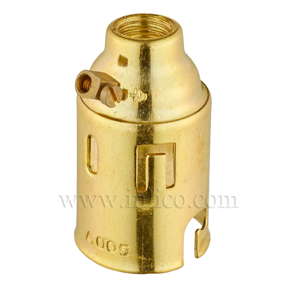 B22 2-PART ALUMINIUM LAMPHOLDER EARTHED 