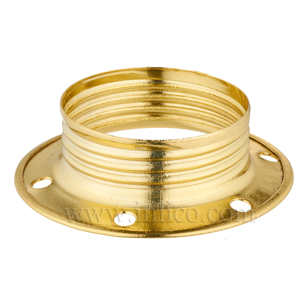 E14 METAL SHADE RING BRASS PLATED