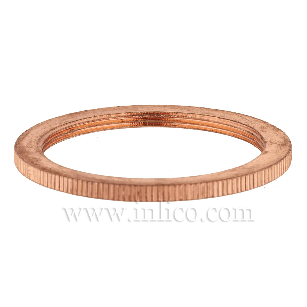 BRASS BRIGHT COPPER PLATED SHADE RING FOR E27 BRASS LAMPHOLDER