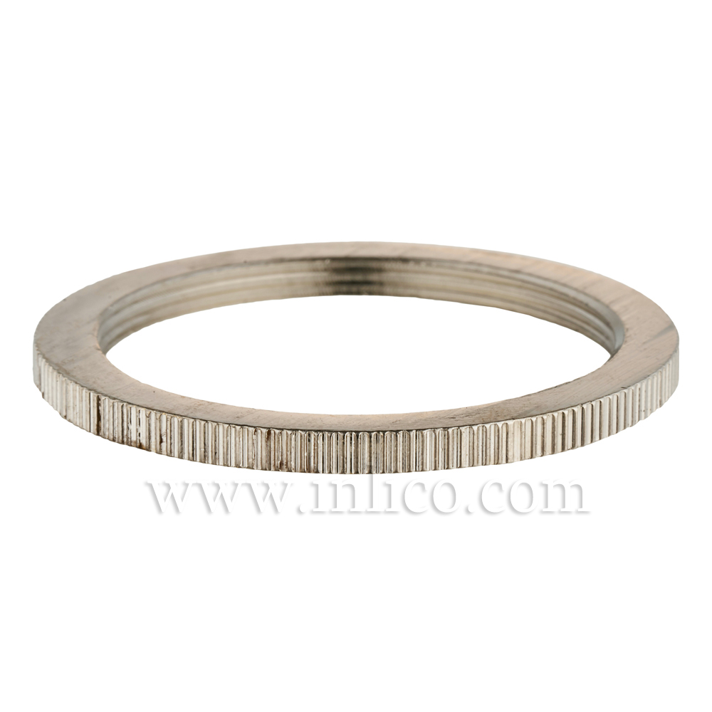 BRASS NICKEL PLATED SHADE RING FOR E27 BRASS LAMPHOLDER