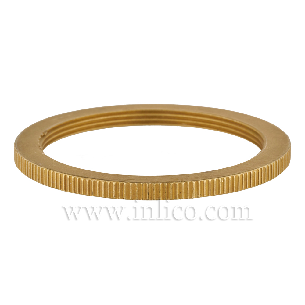 RAW BRASS SHADE RING FOR E27 BRASS LAMPHOLDER