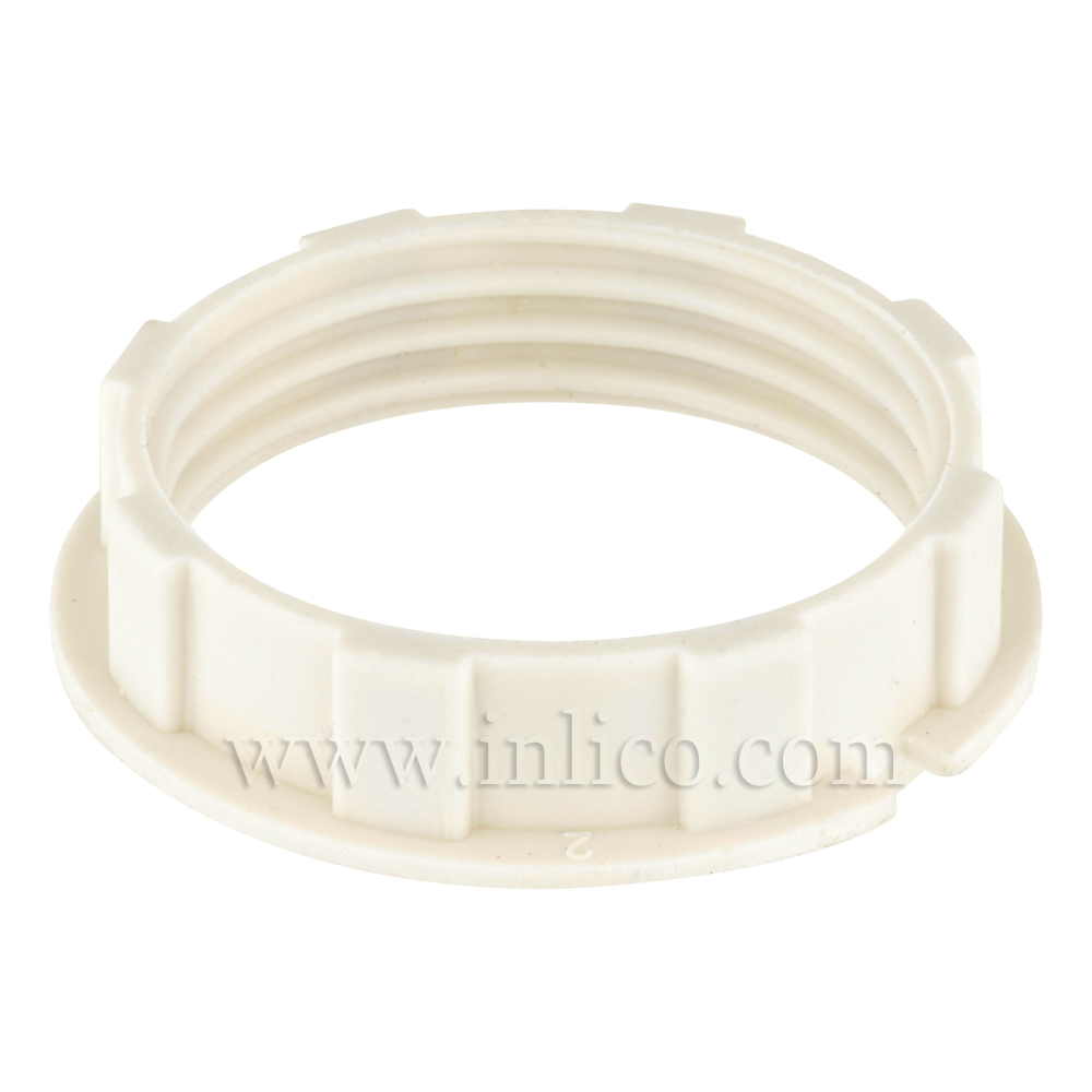 WHITE NARROW LIP SHADE RING FOR 701/702 SERIES E14 AND B15 - HEAT RESISTANT
