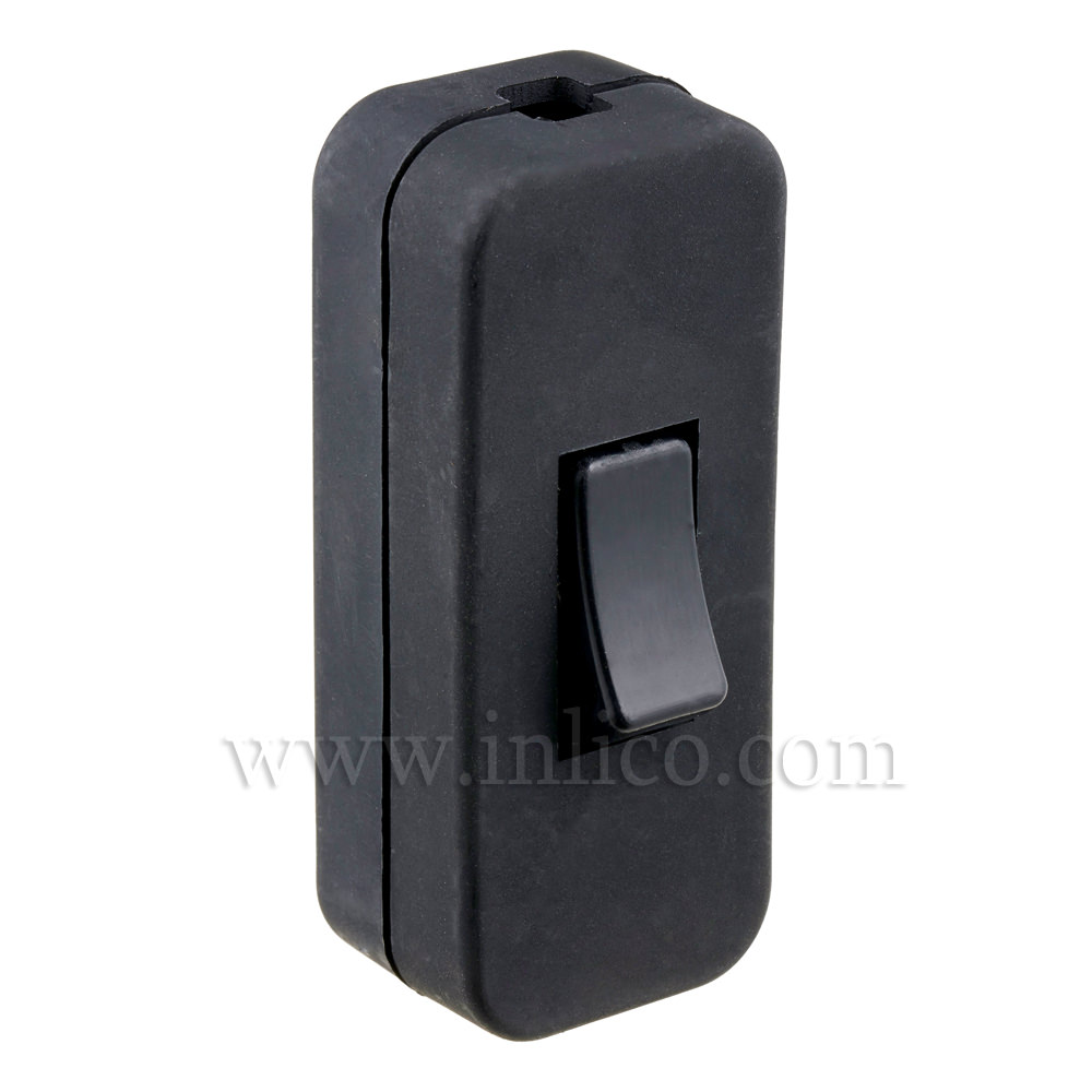 INLINE SWITCH FOR 2/3 CORE CABLE BLACK 2A SINGLE POLE SCREW TERMINALS VDE APPROVED STANDARDS EN61058-2-1:2002+A2:2008