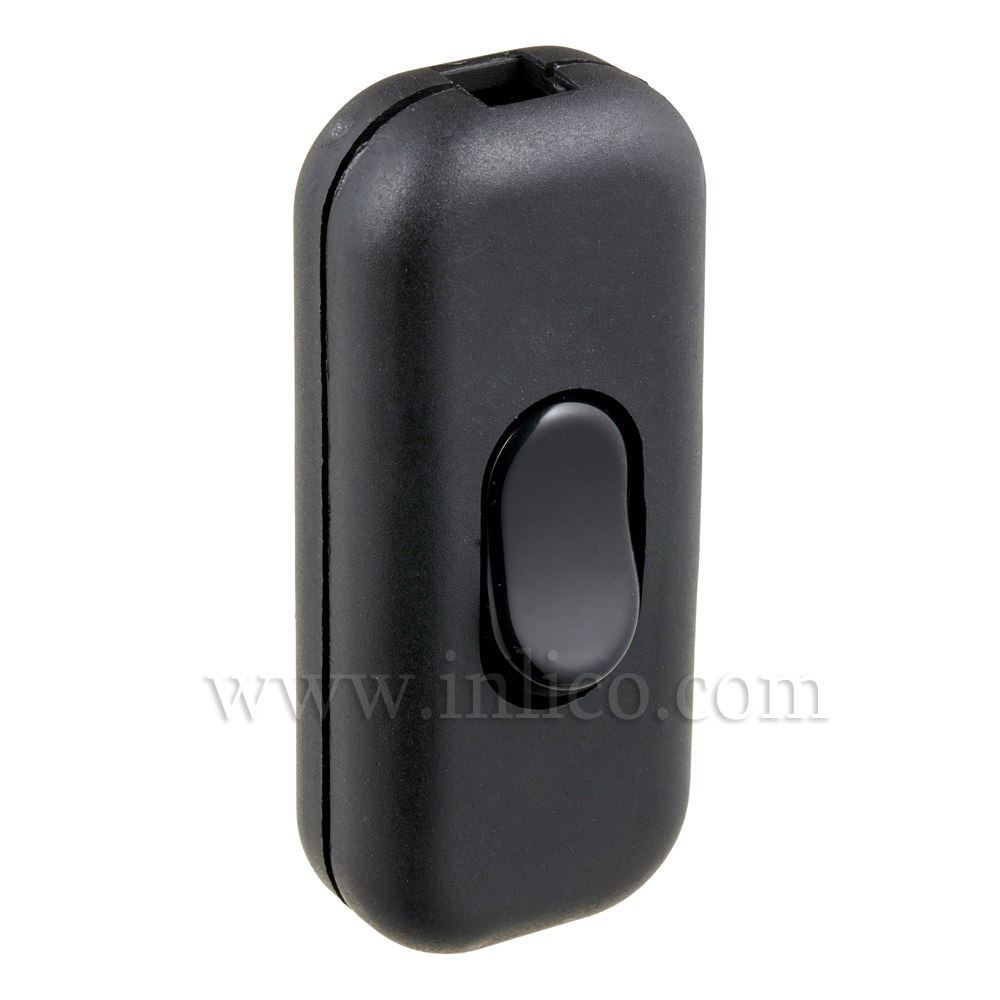 INLINE SWITCH FOR 2 & 3 CORE CABLE BLACK 6A SINGLE POLE SCREW TERMINALS 'S' MARKED