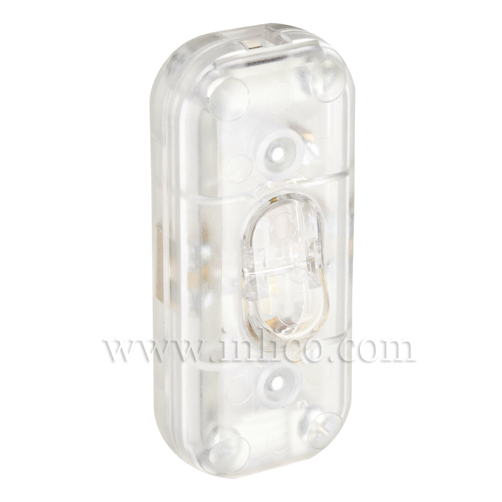 INLINE SWITCH FOR 2 & 3 CORE CABLE CLEAR 6A SINGLE POLE SCREW TERMINALS 'S' MARKED
