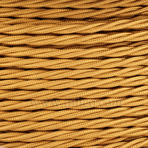 TWISTED CABLE  YELLOW 3 CORE x 0. 5MM DOUBLE INSULATED HO5V-K BS5025:2011