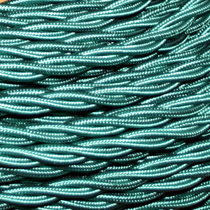 TWISTED CABLE  GREEN 2 CORE x 0.75MM DOUBLE INSULATED HO5V-K BS5025:2011