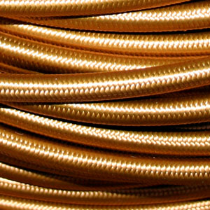 3x0.75MM FABRIC COVERED CABLE BRONZE 3 X 0.75MM ROUND PVC/PVC FLEXIBLE CABLE COVERED IN BRONZE SILK BRAIDED SLEEVE
HO3VV-F BS5025:2011