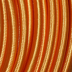 3x0.75MM FABRIC COVERED CABLE GILT 3 X 0.75MM ROUND PVC/PVC FLEXIBLE CABLE COVERED IN GILT FABRIC BRAIDED SLEEVE
HO3VV-F BS5025:2011
