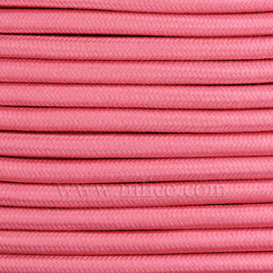 3x0.75MM FABRIC COVERED CABLE PINK 3 X 0.75MM ROUND PVC/PVC FLEXIBLE CABLE COVERED IN LIGHT PINK FABRIC BRAIDED SLEEVE HO3VV-F BS5025:2011