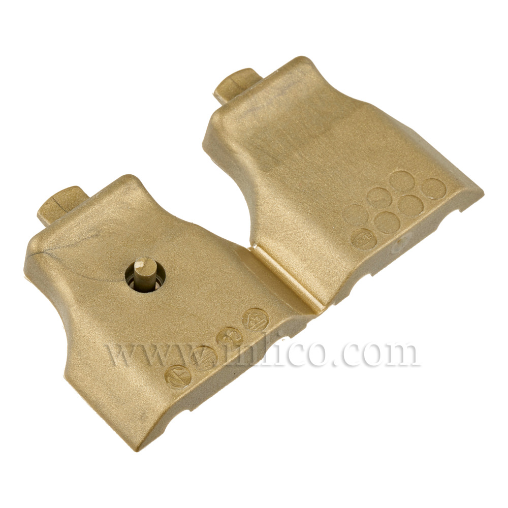 GOLD 2 AMP EURO PLUG BODY FOR FLAT CABLE WITH CRIMP TERMINALS CEE 7/16 EN50075 AFTER WIRING PLASTIC PIN MUST BE DEPRESSED TO SEAL THE PLUG