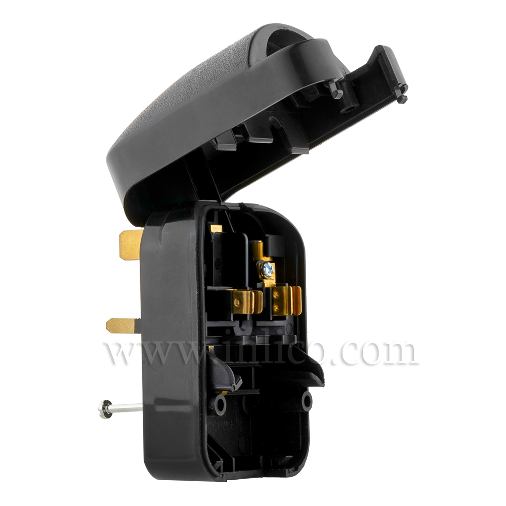 UK/SCHUKO PLUG ADAPTOR BLACK
