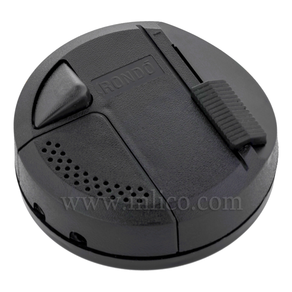 ROUND DIMMER FOOTSWITCH BLACK 100-500W STANDARD EN61058-1:2002 SUITABLE FOR CLASS I AND CLASS II 