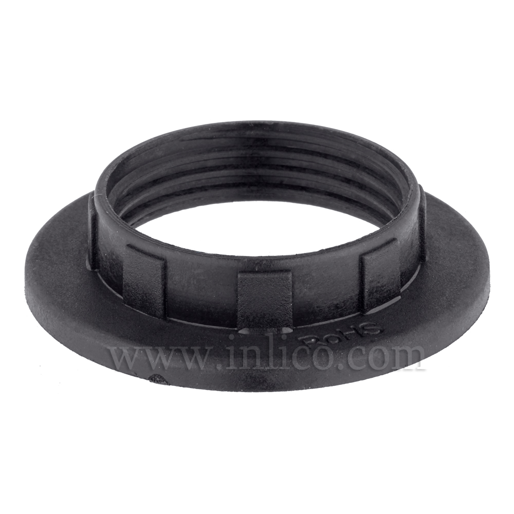 WIDE LIP S/RING BLACK E14/B15 THERMOPLASTIC (PET)