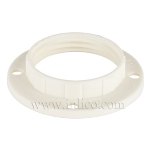 WIDE LIP S/RING WHITE E14/B15 HEAT RESISTANT