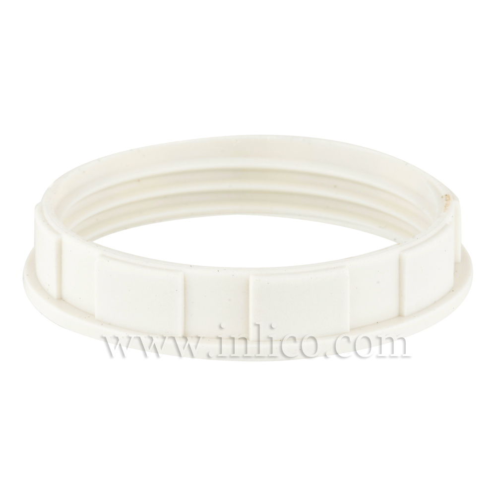 WHITE NARROW LIP SHADE RING E27/B22 46.5mm x 8.8mm