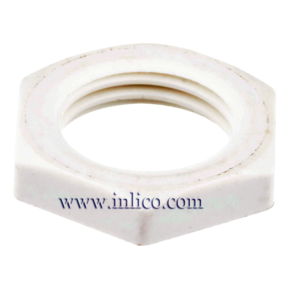 10MM PLASTIC HEX LOCKNUT WHITE