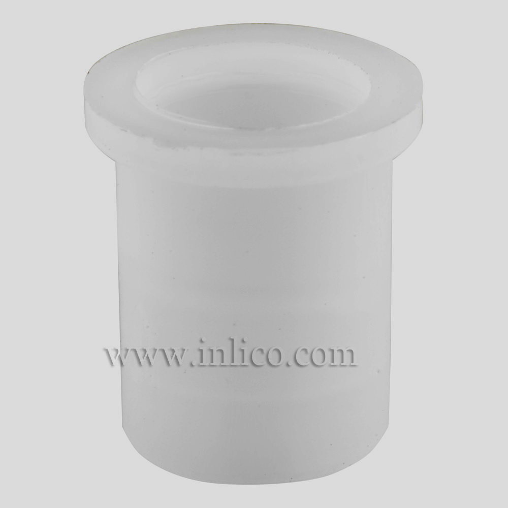 13mm HEAT RESISTING GROMMET  ID 7.5mm x OD 11.5mm OAL 14mm CLEAR NYLON 66