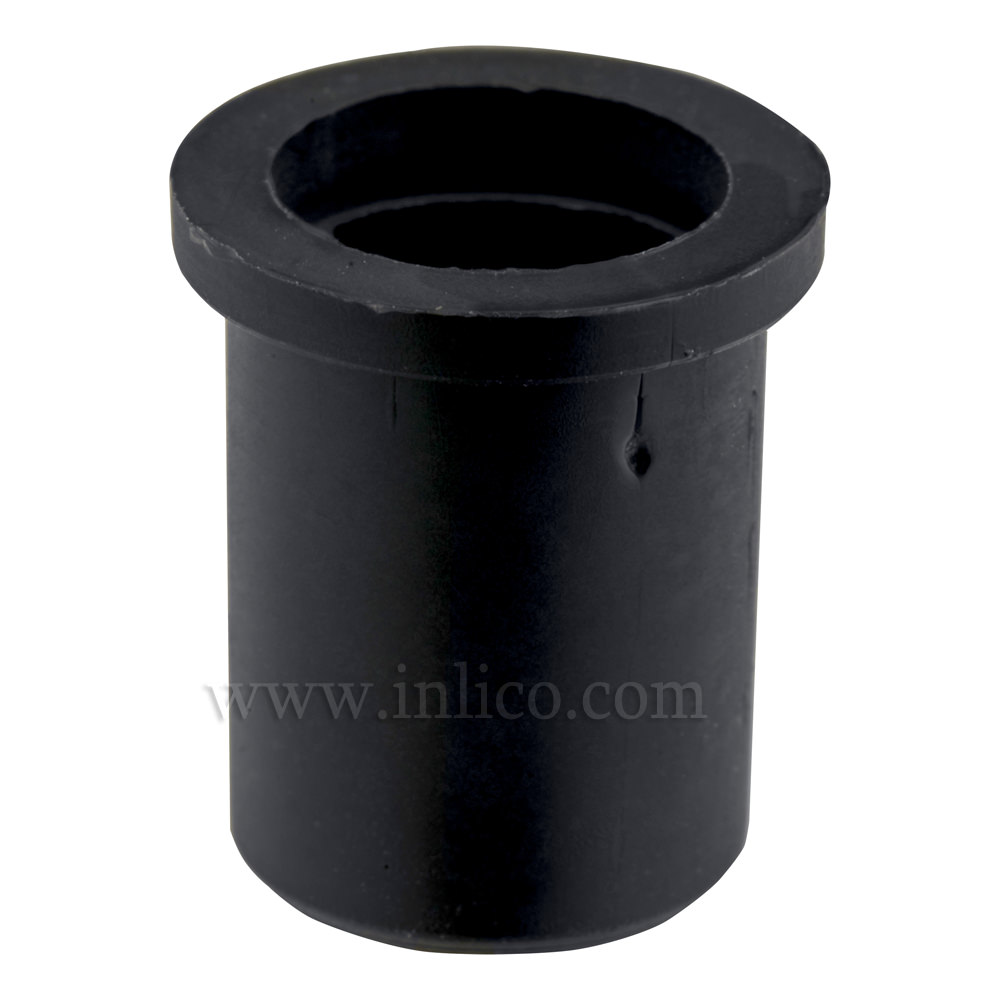 13mm HEAT RESISTING GROMMET  ID 7.5mm x OD 11.5mm OAL 14mm BLACK NYLON 66