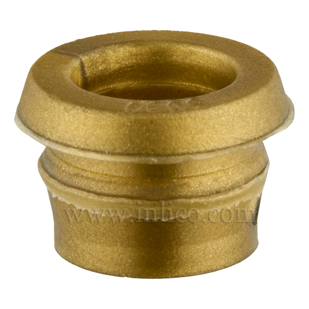 GROMMET GOLD - TO FIT 11MM HOLE DIAMETER - 7MM ID, 7MM HIGH , TOTAL OAD 12.5MM