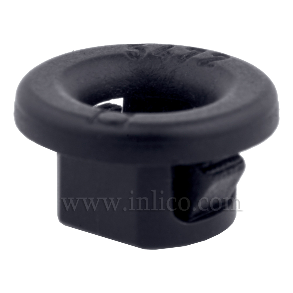 SNAP-LOCK GROMMET BLACK TO FIT 10.5MM HOLE 
8MM X 14.5MM
