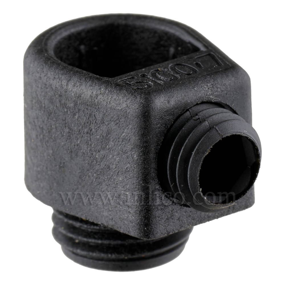 13MM MALE CORDGRIP BLACK -  M13X1 THREAD 7MM LENGTH -  NYLON 66 RV  - 120 DEG C MAXIMUM CONTINUOUS WORKING TEMP