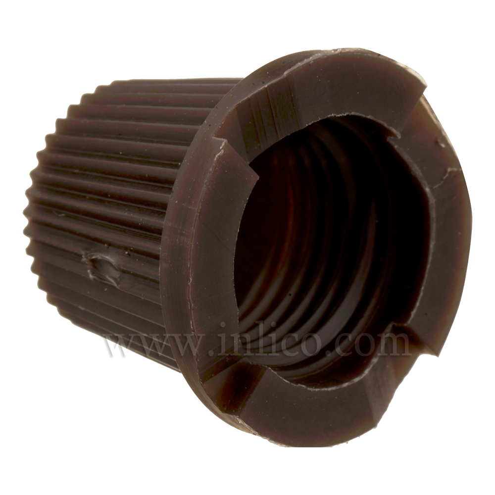 SHORT CAP FOR 2-PART LOCKING CORDGRIP BROWN