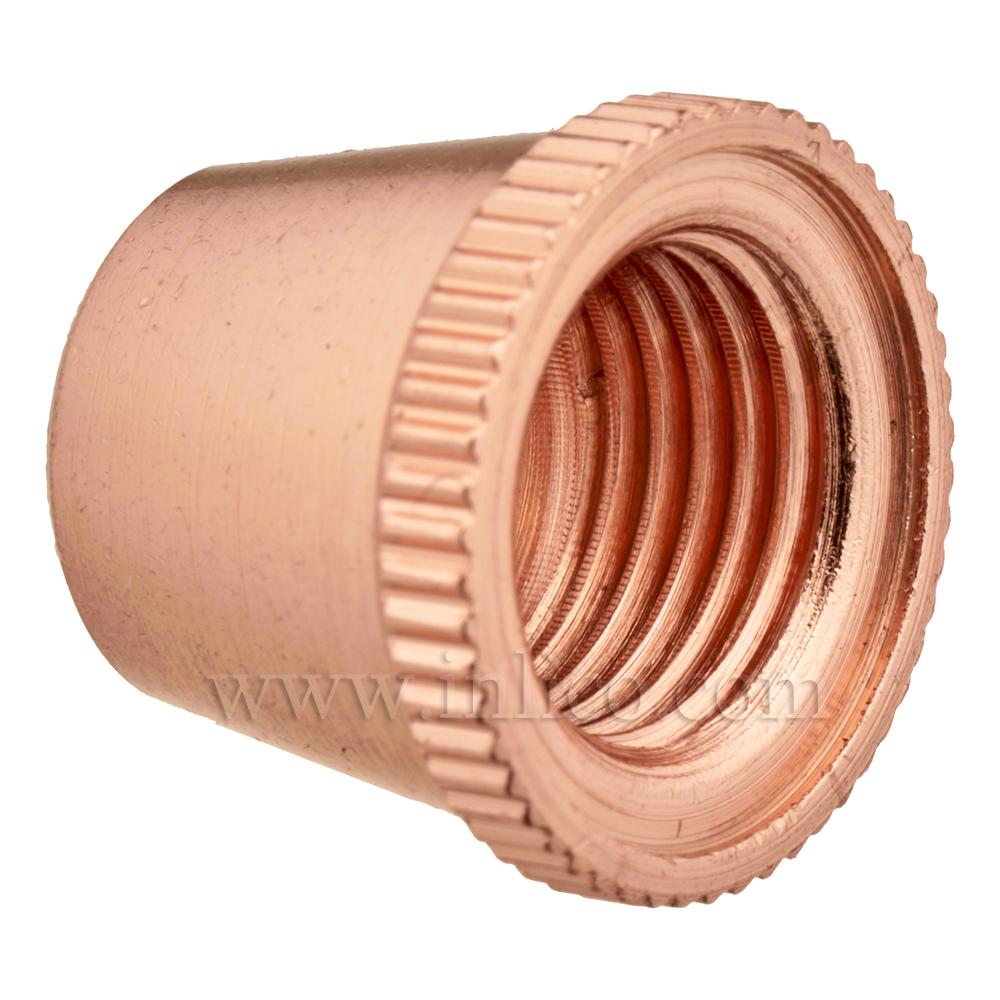 SHORT CAP FOR 2-PART LOCKING CORDGRIP COPPER PLATED BRASS