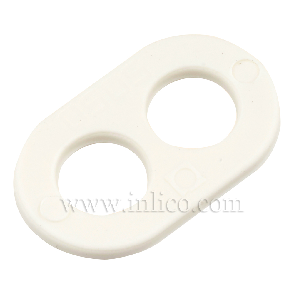 2 HOLE CORD GRIP WHITE NYLON 66