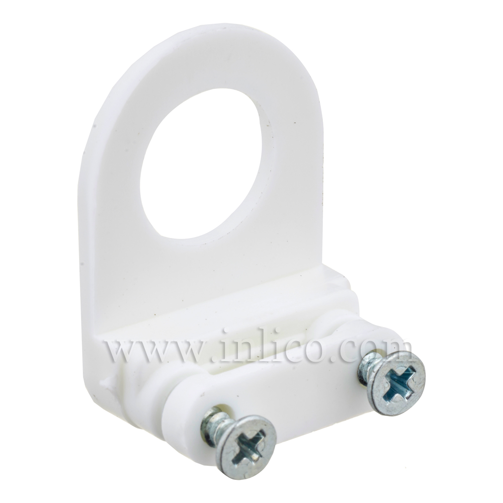 1/2" CABLE CLAMP CORD GRIP - WHITE - NYLON 6