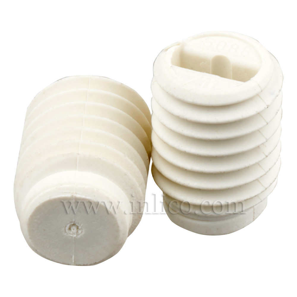 GRUB SCREW M6 X 8MM WHITE NYLON 66 RV