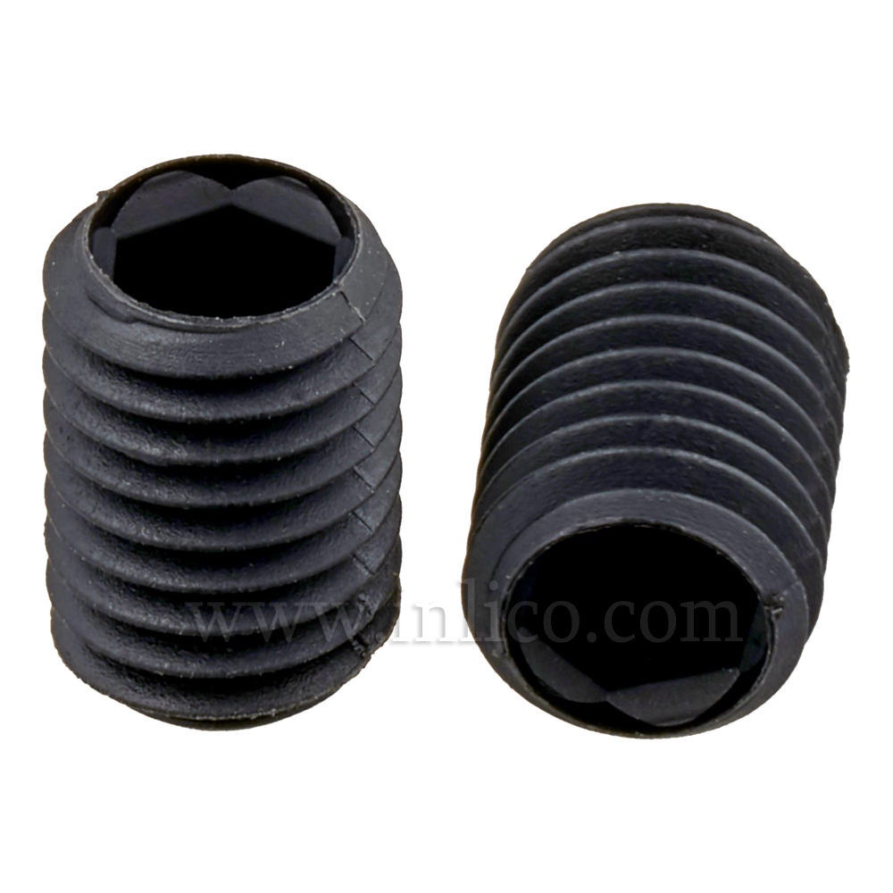 GRUB SCREW M7 X7 MM BLACK ( HEX ) NYLON 66 RV