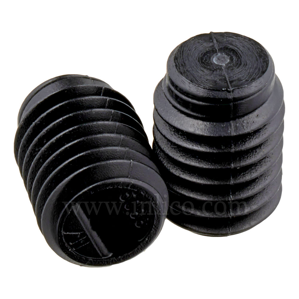 GRUB SCREW M7 OAL 10MM BLACK ( SLOTTED ) NYLON 66 RV