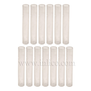 SILICONE SLEEVING CLEAR 3MM BORE, 25MM LONG