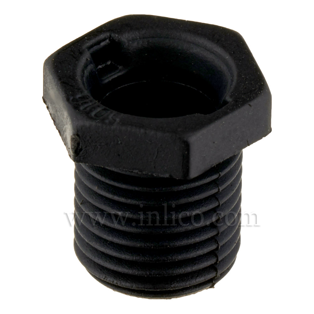 M10X1 PLASTIC NIPPLE SHORT BLACK 10MM OAL 7 MM THREAD LENGTH

F022/7/BLK