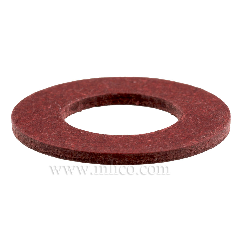 RED FIBRE WASHER ID 10.7 x 21 DIAM. x 1.5mm THICK