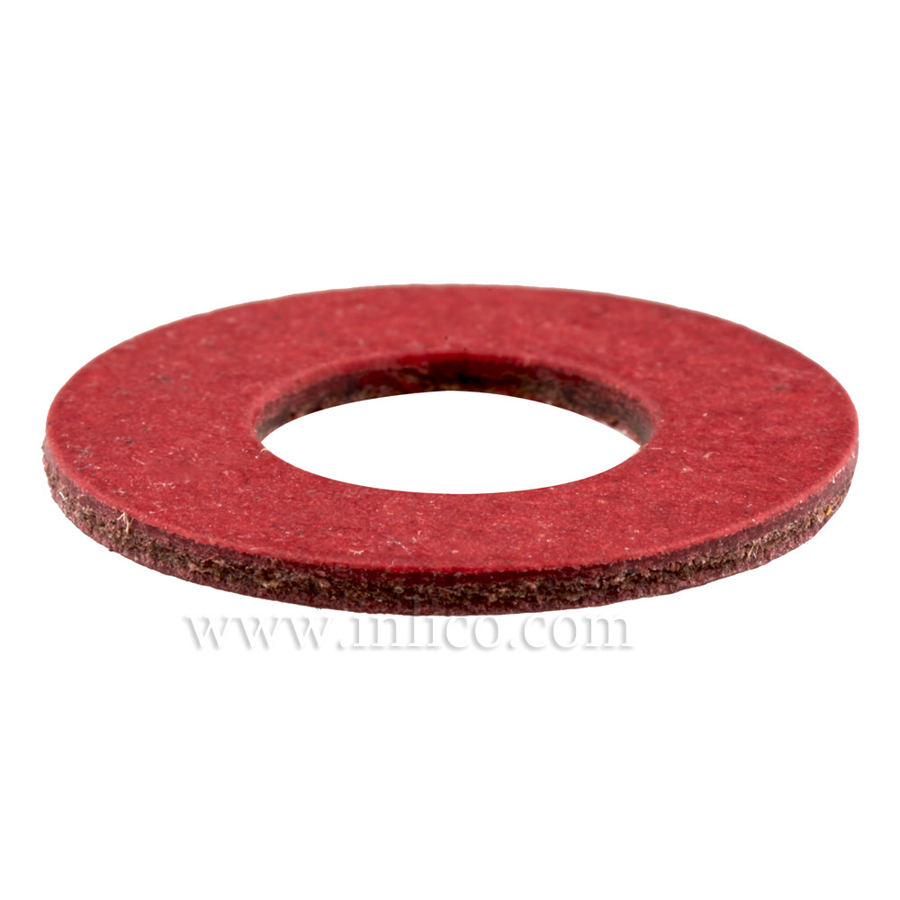 RED FIBRE WASHER ID 13.2 x 23.8 DIAM. x 1.5mm THICK