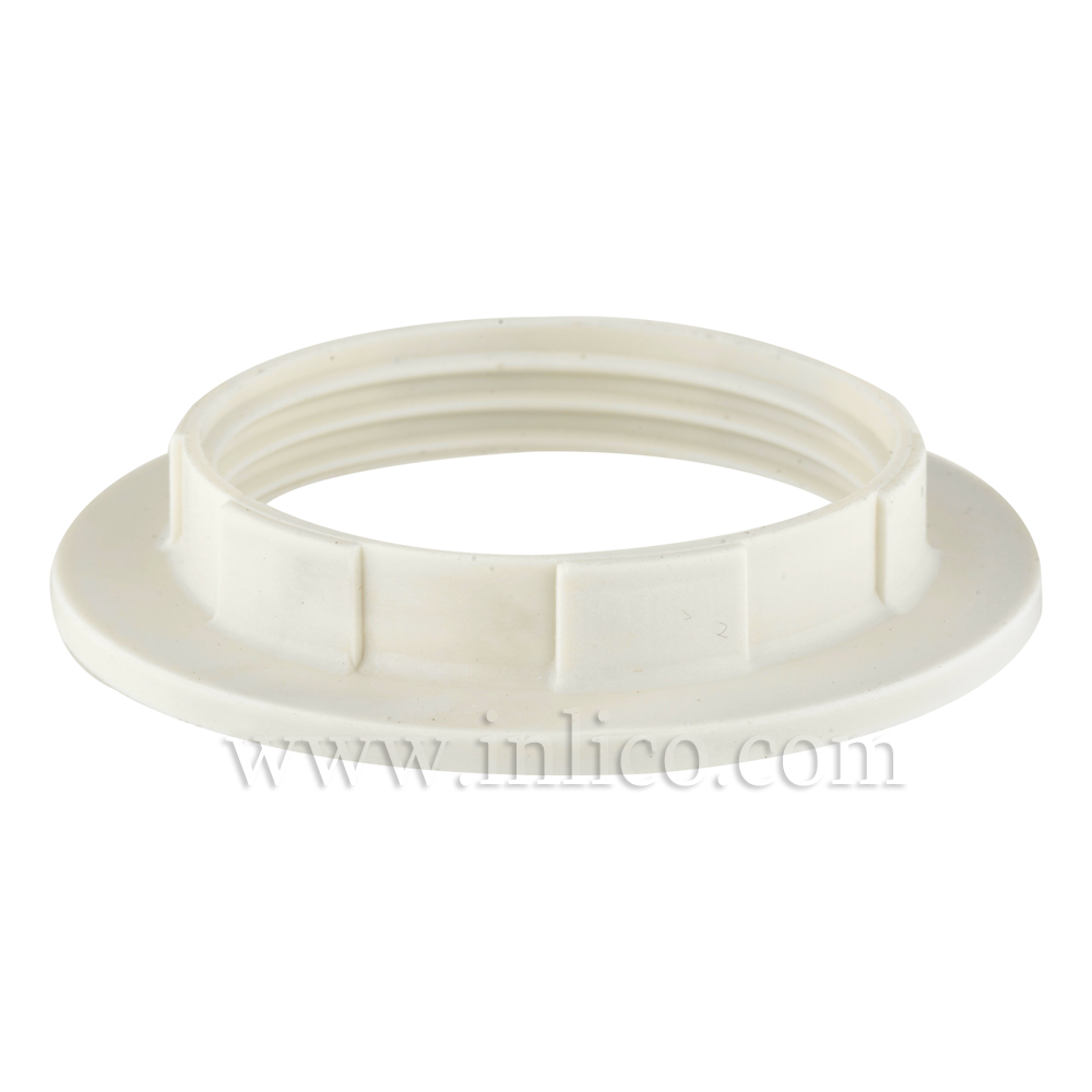 WHITE WIDE LIP SHADE RING E27/B22 58mm x 10mm. VLM