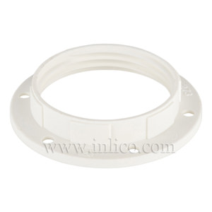 S/RING WIDE LIP FOR E27 WHT THERMOPLASTIC H/R