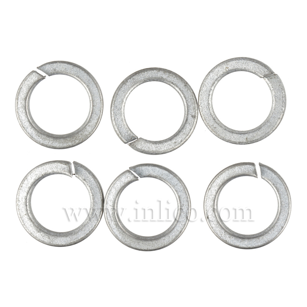 10MM SPLIT SPRING WASHER ZINC PLATED,  EXTERNAL DIAMETER 15.1MM, THICKNESS 2.35MM 