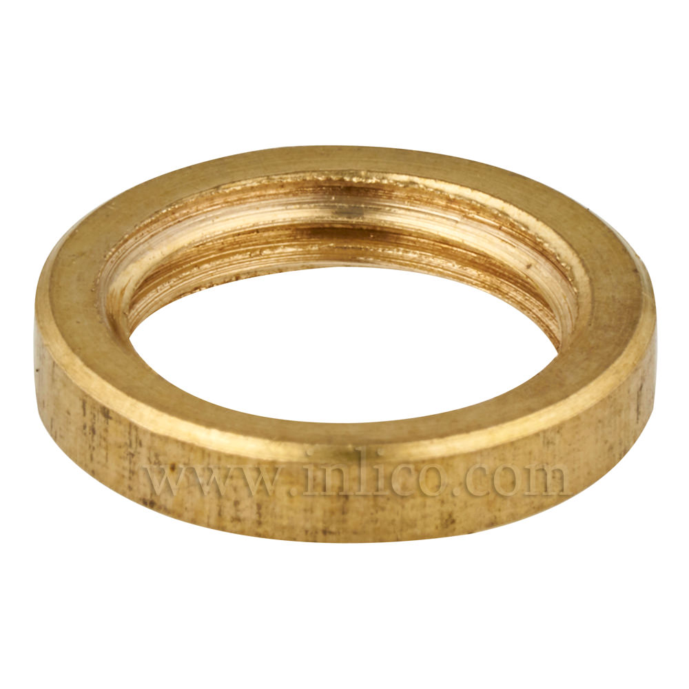 M10X1 BRASS RING NUT 2.5MM THICK 13MM OD