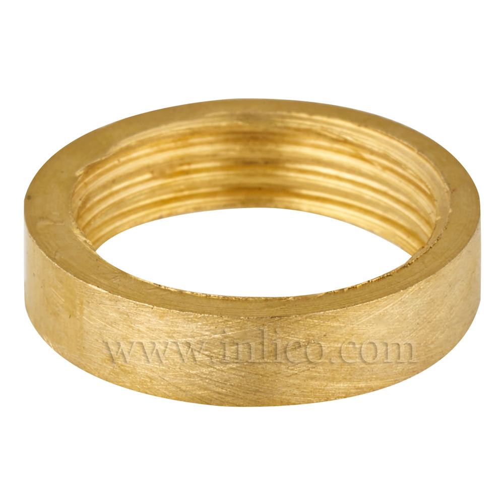 1/2" x 26 TPI BRASS RING NUT 3MM THICK 15MM OD